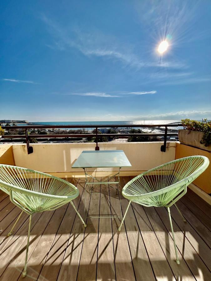 Superbe T2 Avec Terrasse Et Vue Su Mer Quartier Des Quilles A Сет Екстериор снимка